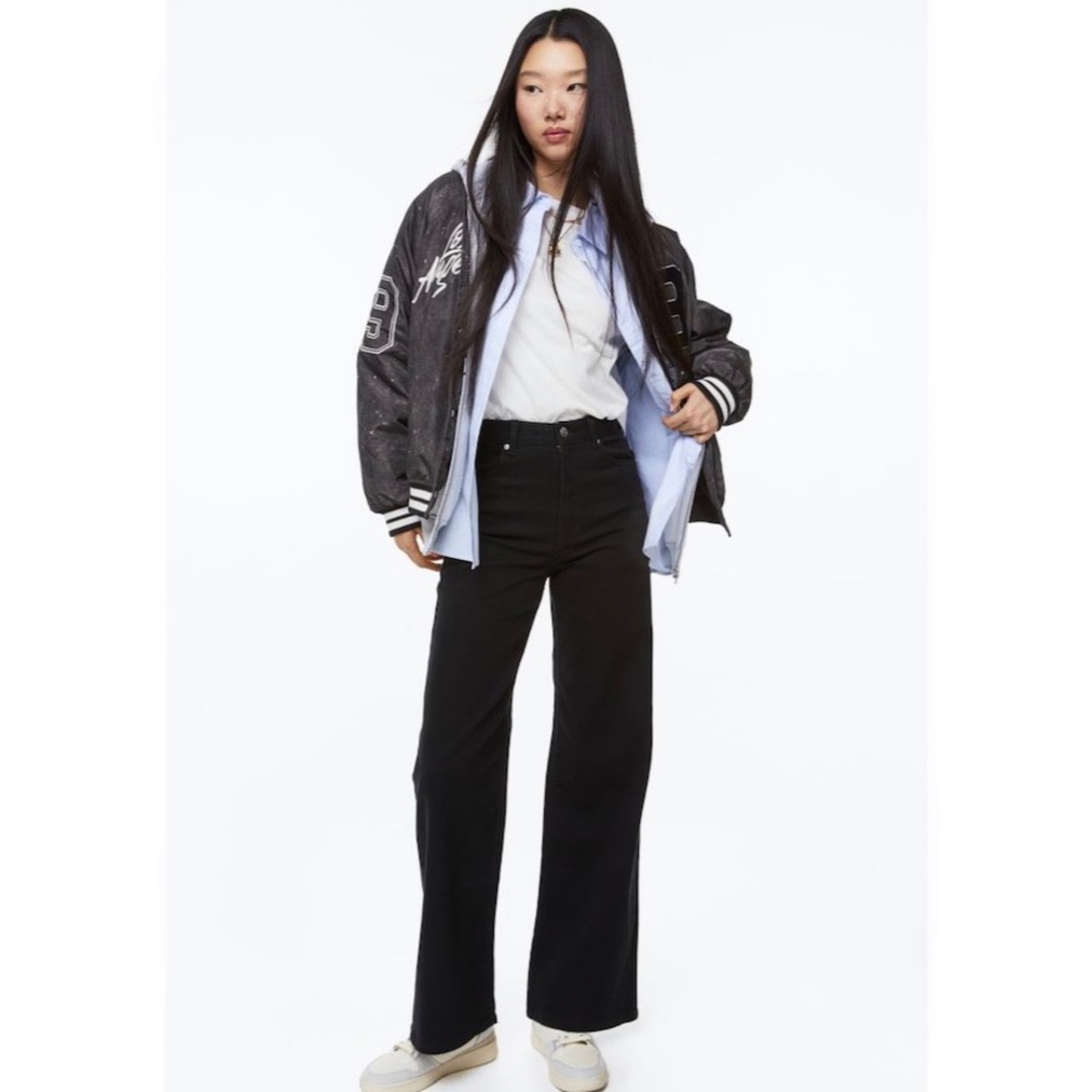 H&M Wide-leg Twill Pants